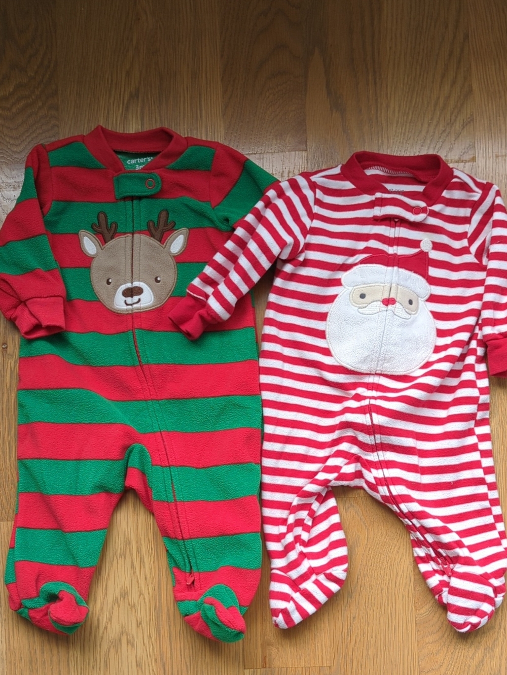 Carter's 3M Reindeer and Santa Holiday Pajamas 2 Pack